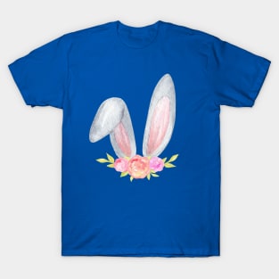 Easter bunny ears with floral T-Shirt